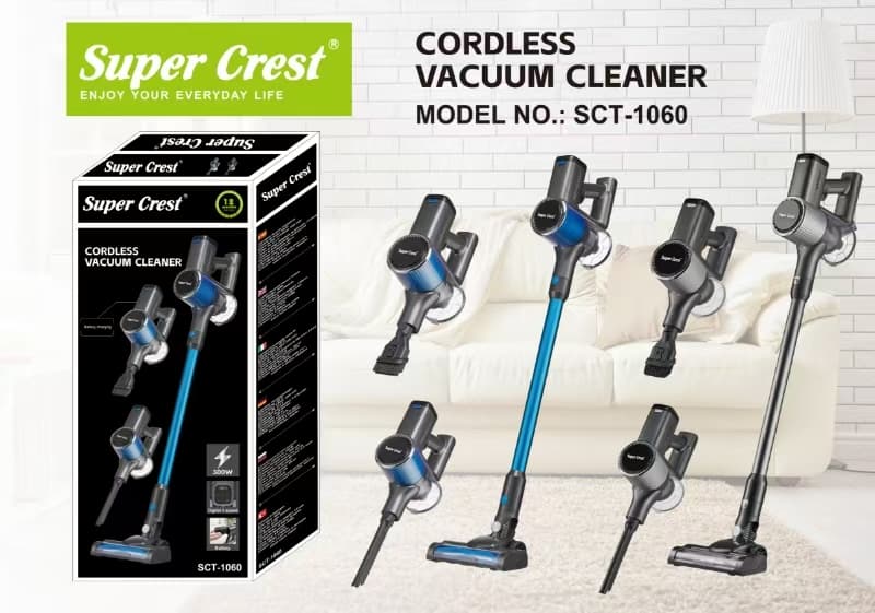 جارو شارژی SUPER CREST-1060